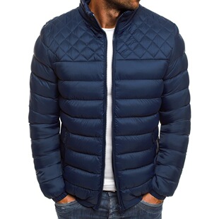 Foreign Trade 2021 New Light and Thin Cotton-padded Clothes Men's Short Youth Large Size Casual Winter Clothes Collar Cotton-padded Jacket for Men