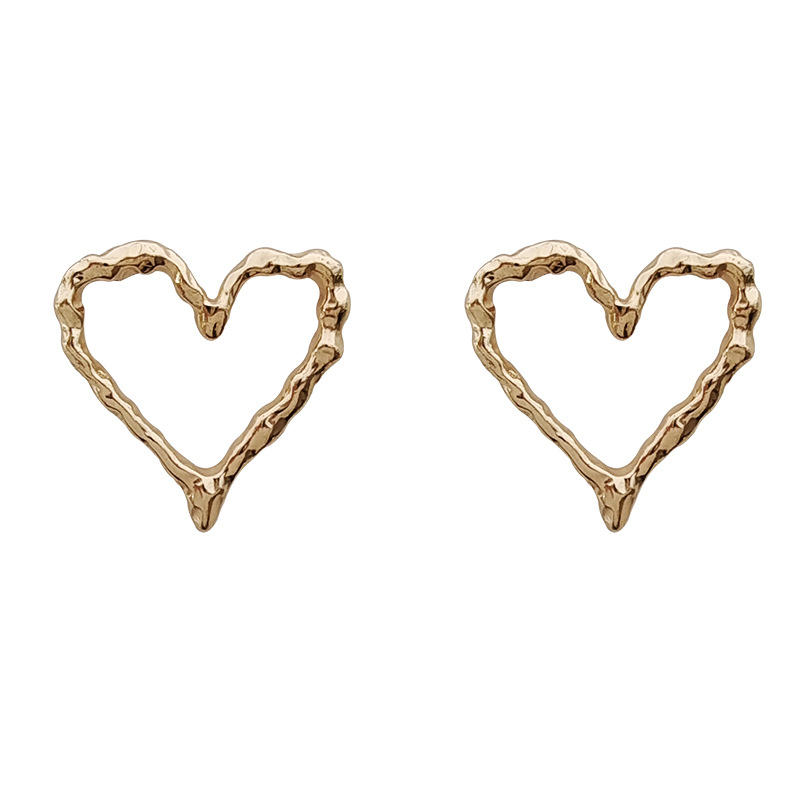 Fashion Heart Shape Alloy Plating Women's Ear Studs 1 Pair display picture 5