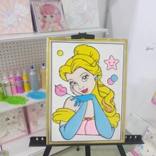 儿童DIY30*40凹凸画填色涂鸦画板立体浮雕KT泡沫板益智夜市摆摊