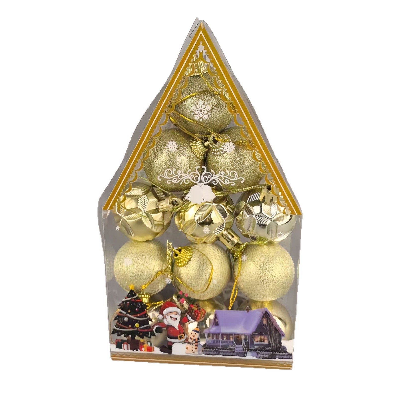 Nuevos adornos de Navidad transfronterizos colgantes de Navidad Bolas de Navidad Set Bolas de Navidad Colgantes de árbol de Navidad Caja de regalo Bolas de Navidad G image 5