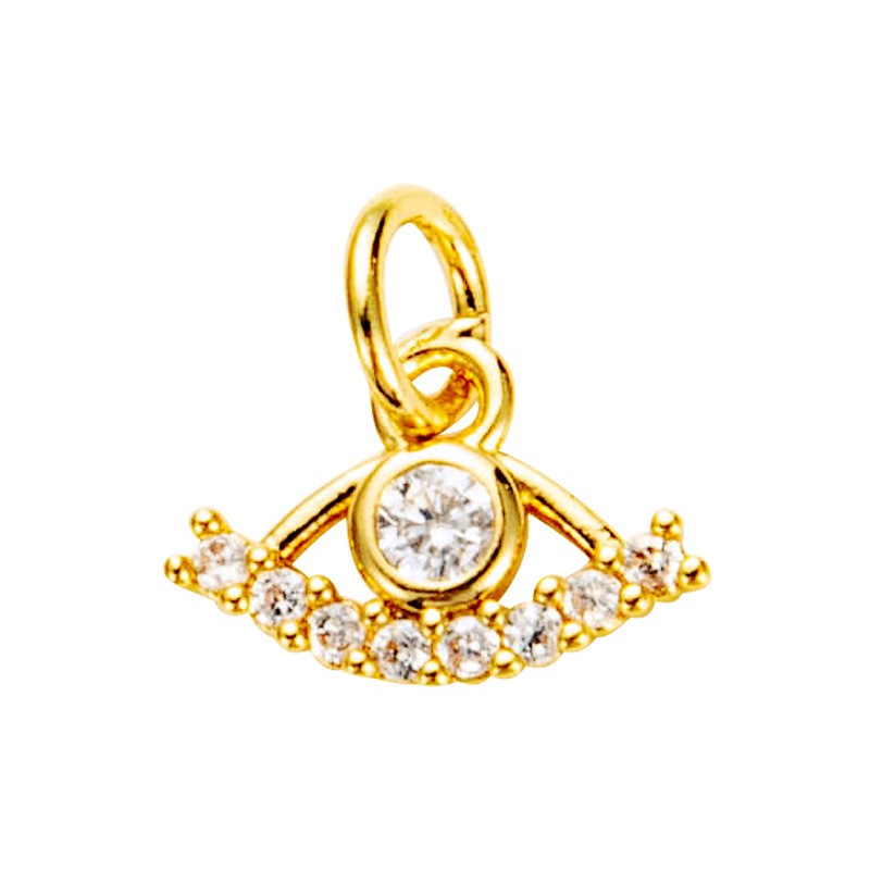 Nihaojewelry wholesale accessories star butterfly eye crown anchor lock copper zircon pendantpicture19