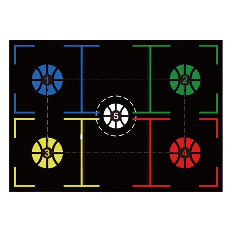 Fábrica al por mayor de baloncesto paso estera de entrenamiento bola interior control auxiliar de aislamiento de sonido Mat Fitness Deportes de goma antideslizante mat