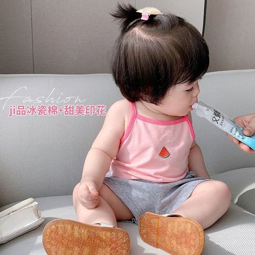 Women's Baby Tank Top with Children's Cartoon Crew Neck Undershirt Ice Silk Base Layer Summer Infant Small Backless Tee Thin Style Outerwear T-Shirt