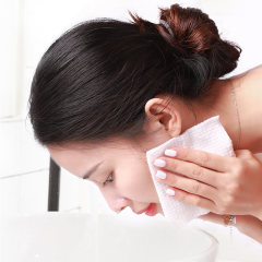 Erlu Wood Face Towel Roll Cylinder Disposable One-time PULL-out Thick Cotton Gentle Cleansing Towel for Face Women