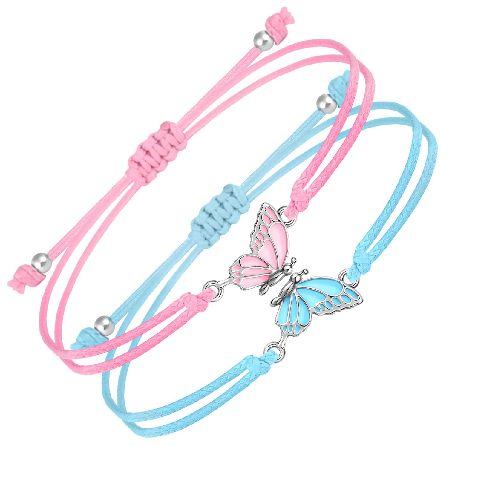 15g Weight Bracelets Classification Wax rope Chain Material IG Style Butterfly Wax Rope  String Bracelets Wholesale