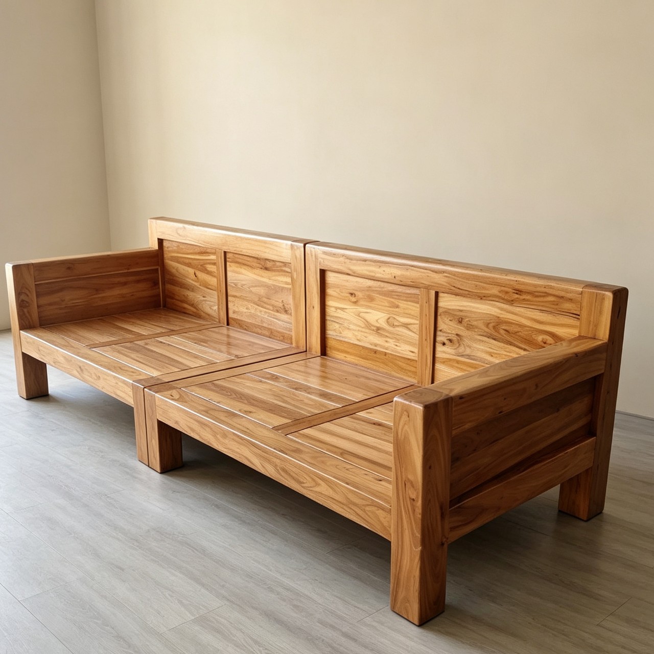 Old elm wood solid wood sofa for small living rooms, corner combination simple sofa for home use