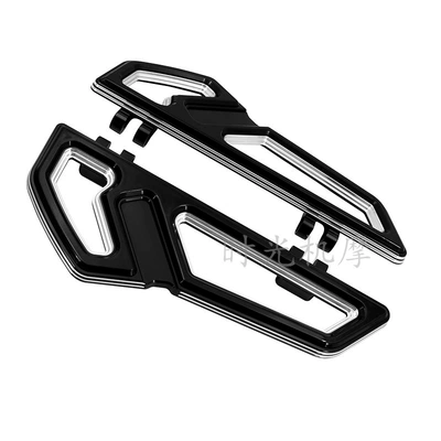 Suitable for Harley Soft-tail Fat Motorcycle pedals - front-footrest-black-and-white