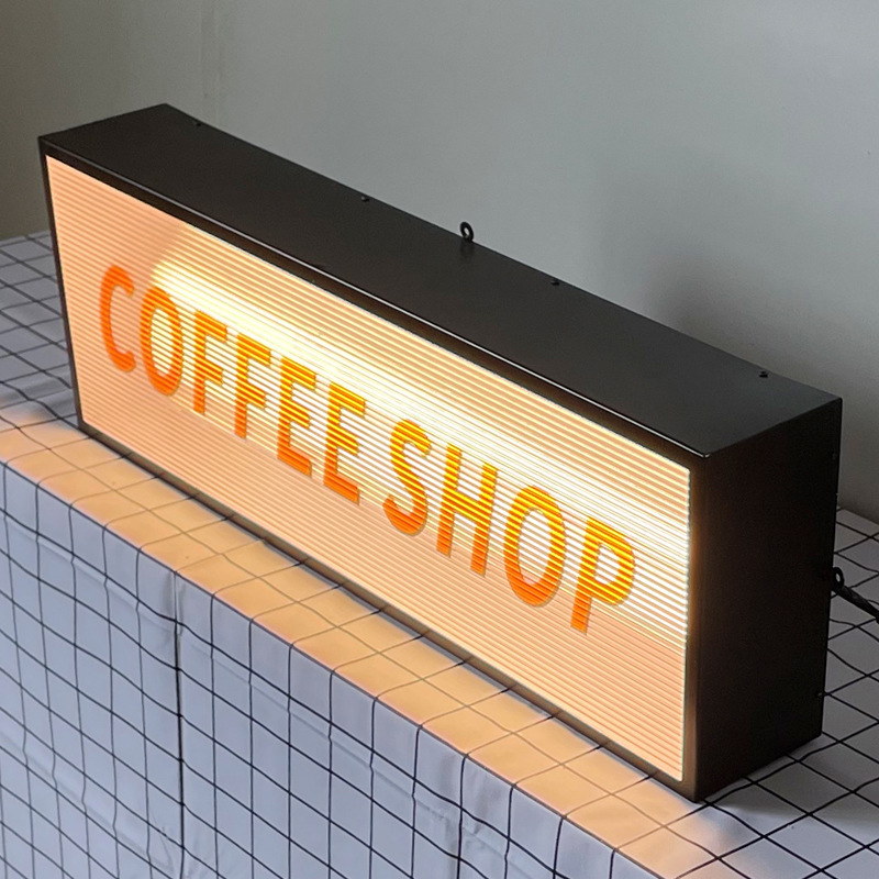 石头纹亚克力广告牌匾店招门头发光指示牌标识牌波浪纹灯箱做