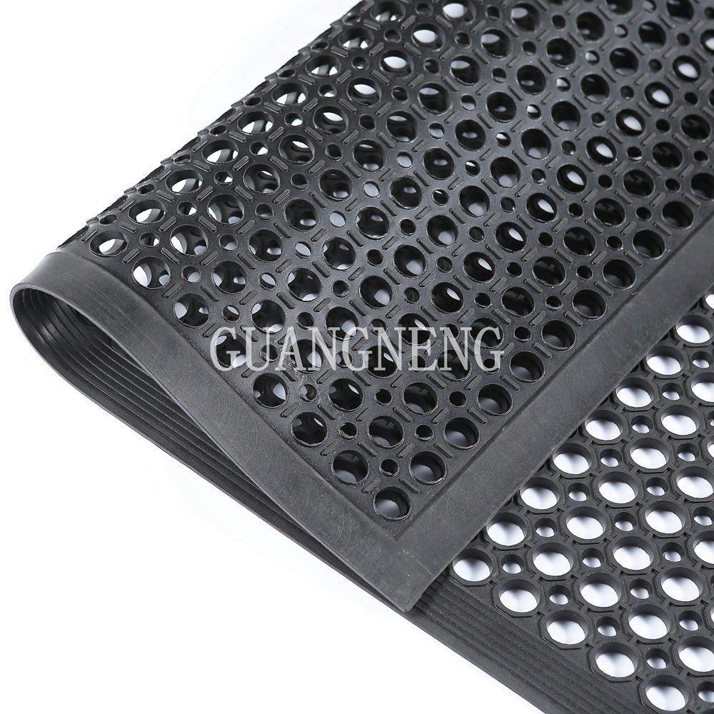 防滑孔垫厨房彩色橡胶垫 商业酒店厨房用防滑排水橡胶地垫