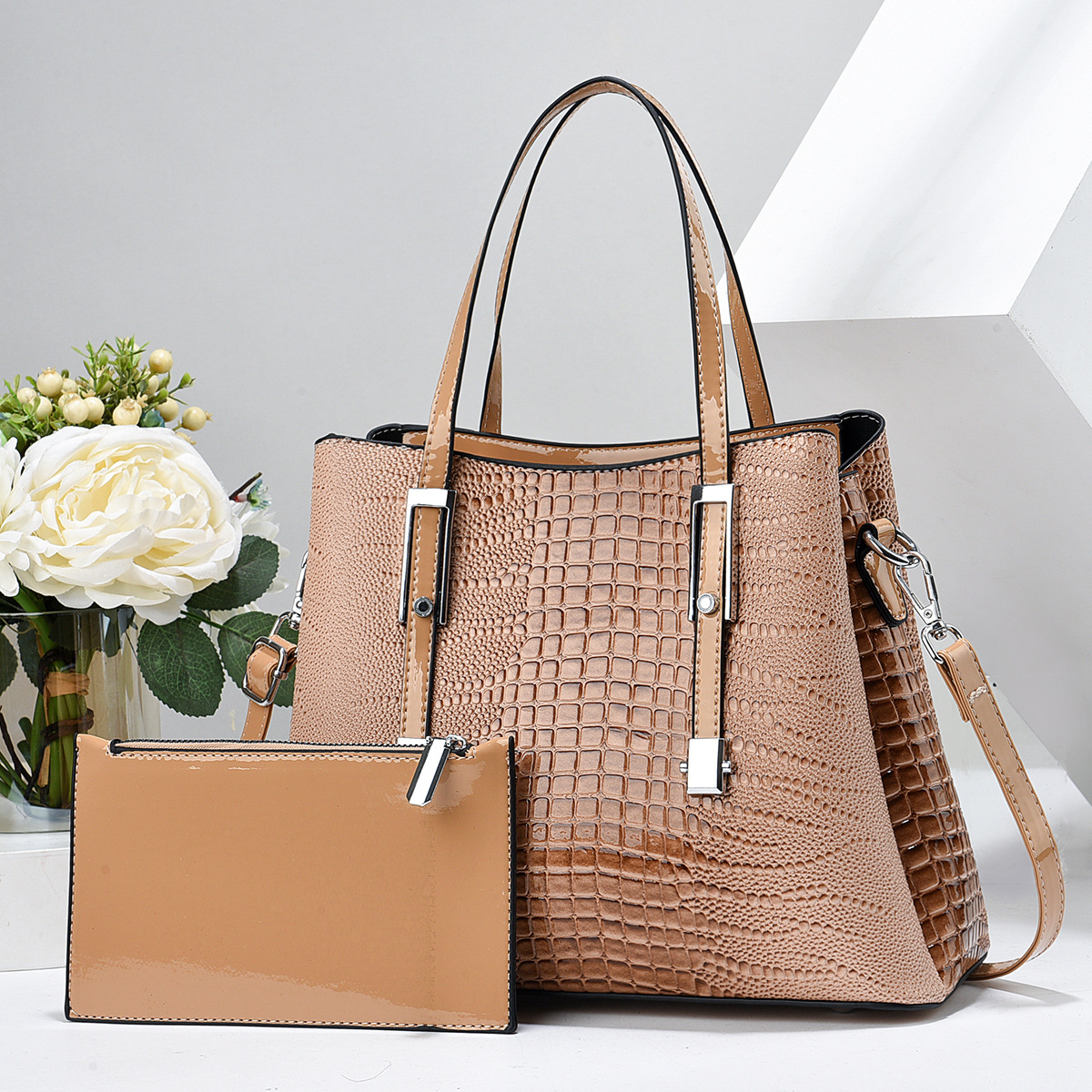 Bolso de Moda para Comercio Exterior, Bolso de Hombro Simple, Nuevo Bolso de Madre e Hija del Fabricante, Bolso Cruzado de Gran Capacidad, Moderno y Elegante para Mujer, 2025 image 9
