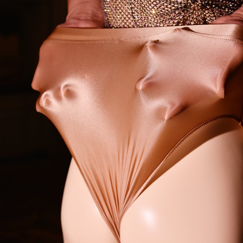 Little Matchmaker Silky Oil Bright Sexy Ice Silk Briefs Sexy Jj Set High Waist Bullet Separate plus size Shorts for Men