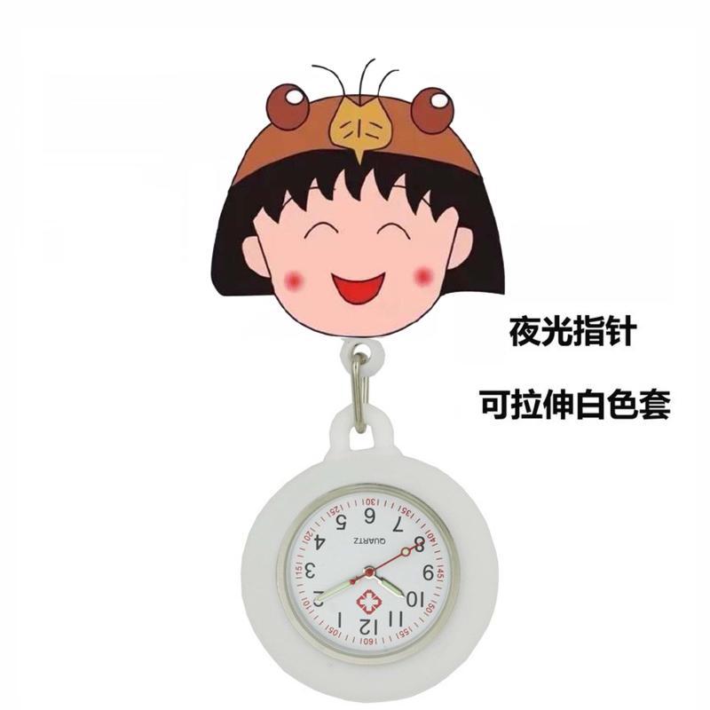Reloj de enfermera de estiramiento multifuncional luminoso fuerte reloj colgante reloj electrónico digital retráctil de dibujos animados lindo clip cronómetro reloj de bolsillo