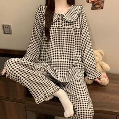 睡衣女款秋季2025新款云朵棉短袖薄款套装可外穿少女生休闲家居服