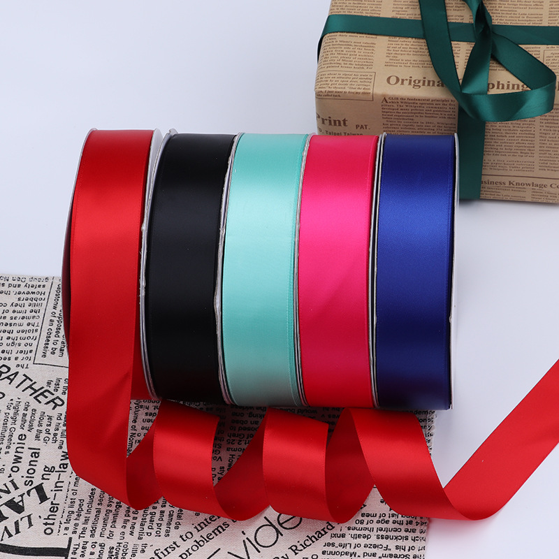 3,8 cm cinta de poliéster de doble cara arco cinta de bricolaje boda ramo fresco fruta caja de regalo cinta de embalaje