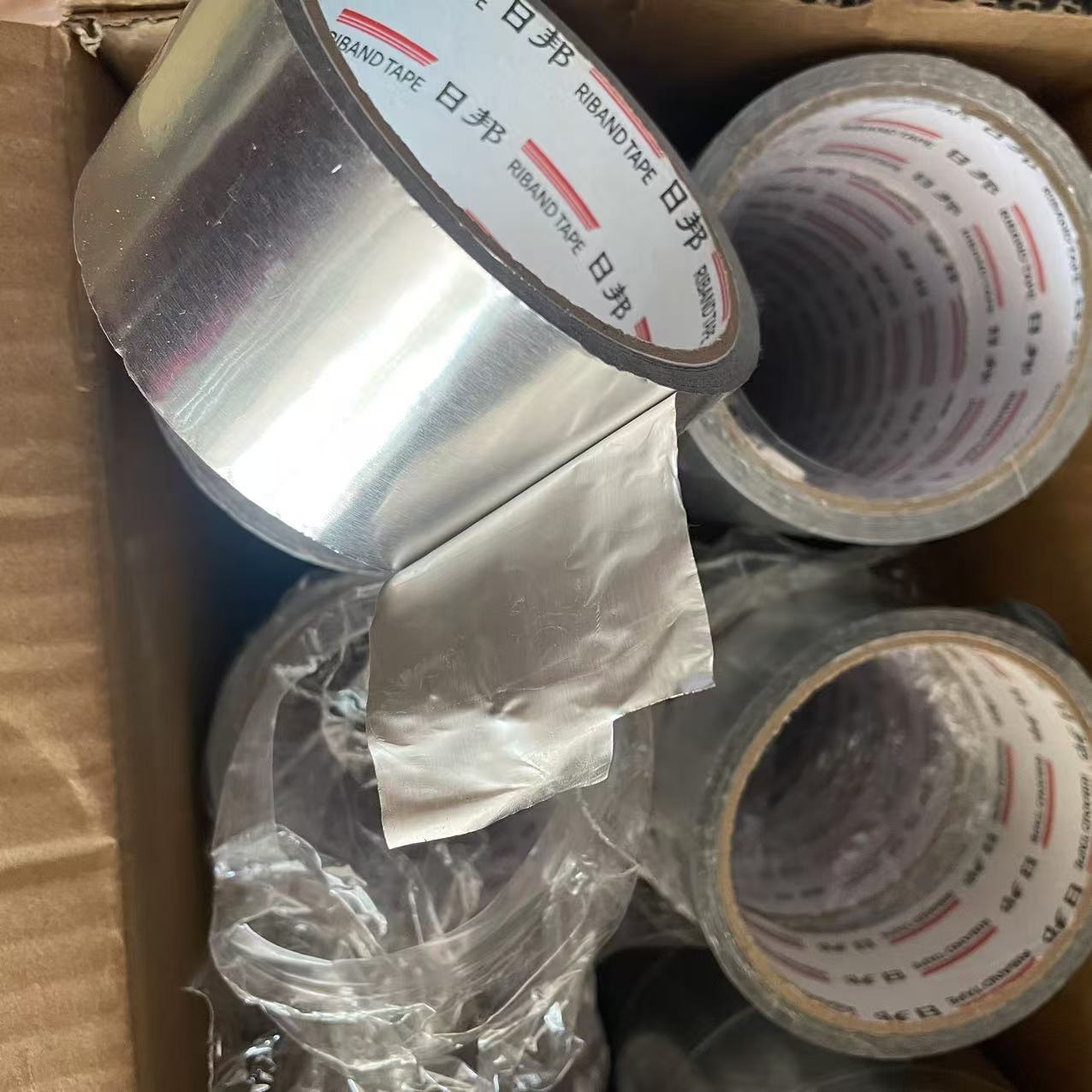 批发 日邦无衬纸铝箔胶带 太阳能保温管 油烟机排烟管 加厚缠绕带