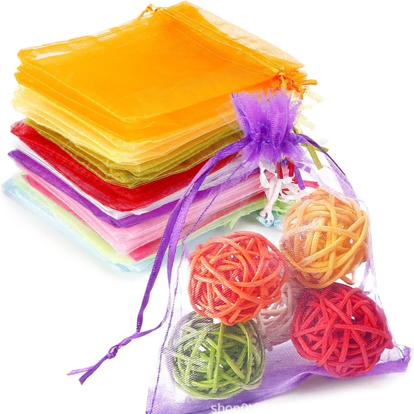 工厂现货水果套袋防虫网袋透明束口网布葡萄透气抽绳袋水果保护袋