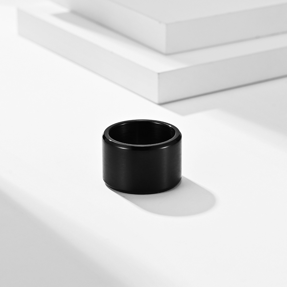 Title 3, Mens Stainless Steel Matte Brushed Ring, a sty...