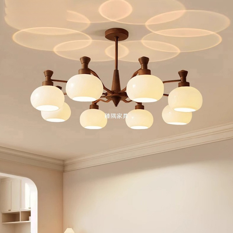 Lámpara de la sala de estar de estilo medieval atmósfera americana comedor sala de estar luces principales retro francesa Nanyang estilo lámparas de dormitorio