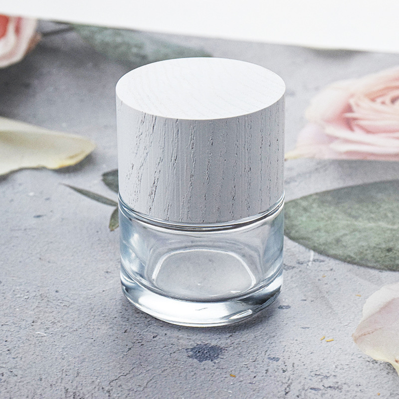 30ml/50ml円柱形バヨネットガラス瓶球形蓋携帯押し香水瓶化粧品ガラス瓶|undefined