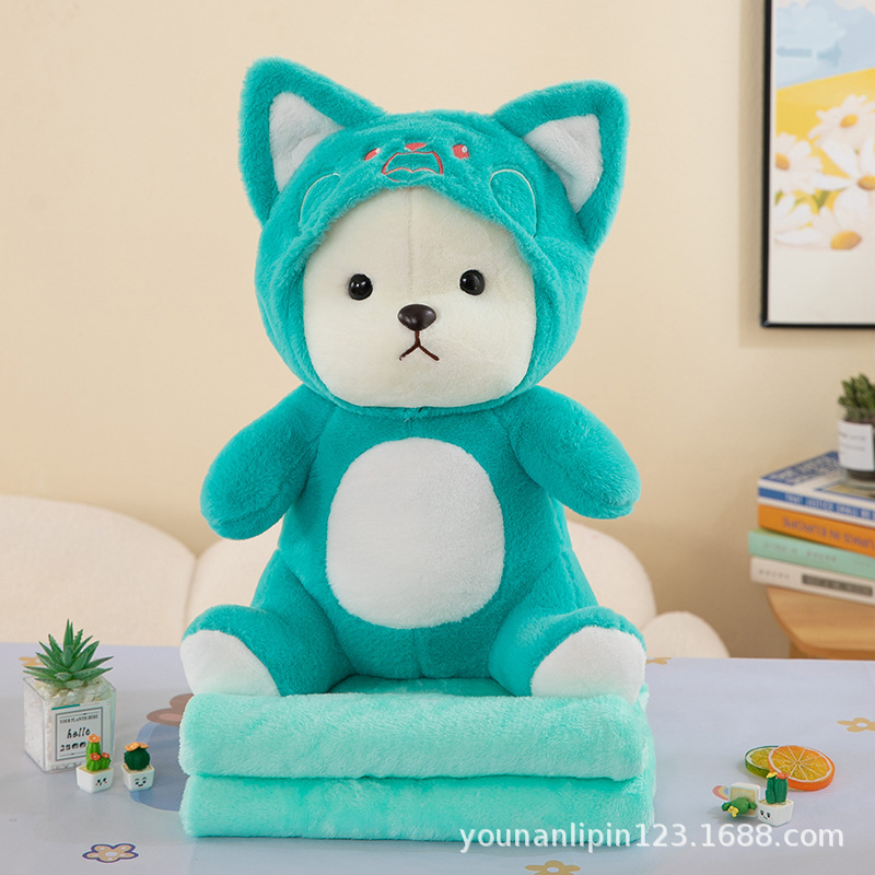 모자 곰 낙서 고양이 녹색