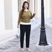 大码女装烟管裤2025冬季新款胖mm气质显瘦小脚裤时尚百搭休闲长裤