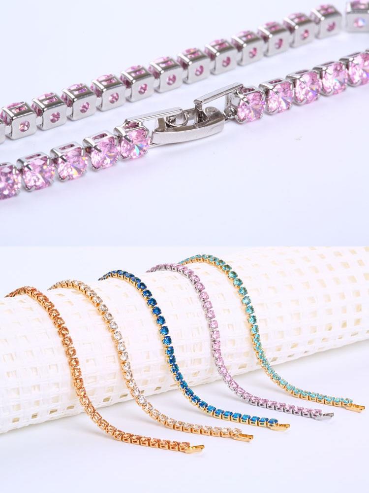 Street Occasion Fashion Geometric Copper Plating Zircon Bracelets