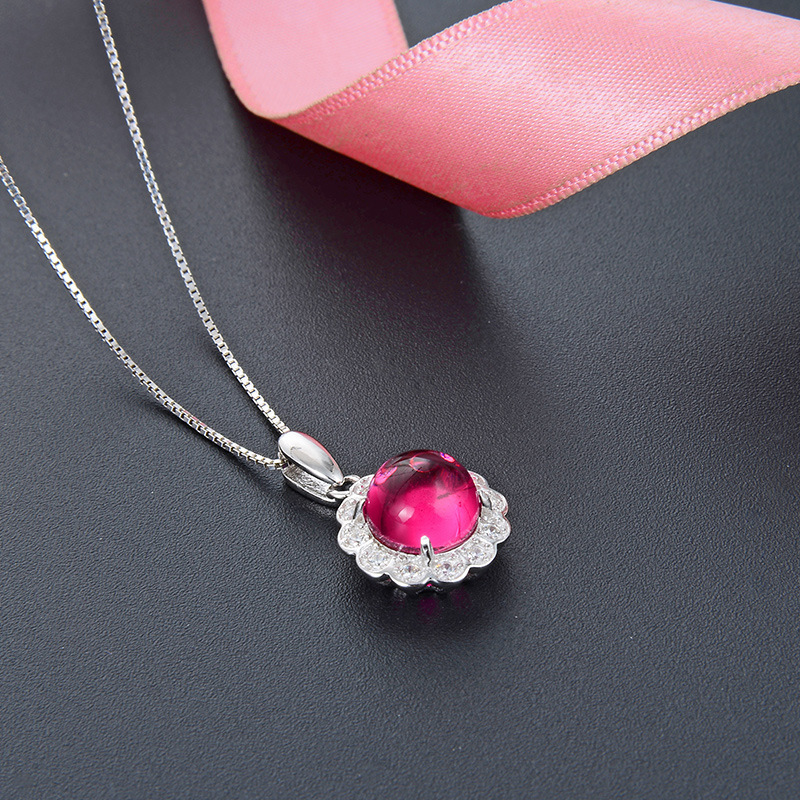 S925 flores de plata esterlina ligera colgante de lujo feminino maduro diamante personalidad colgante de plata joyería fuente al por mayor