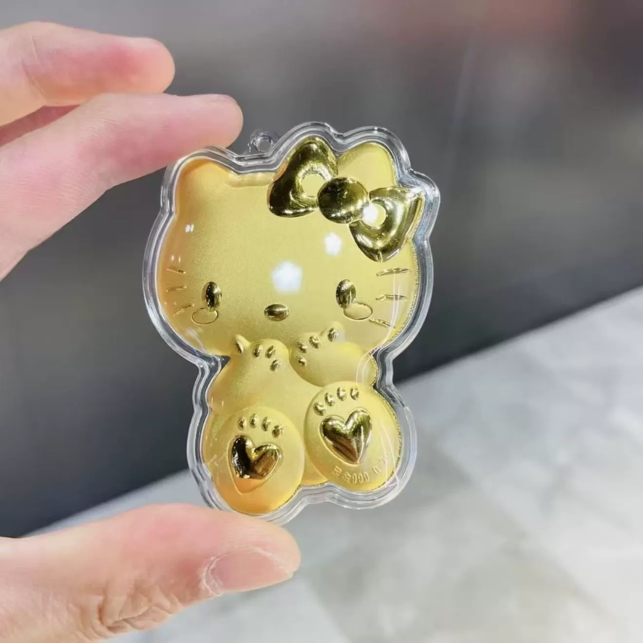 Брелок KT Cat 20 мг чистого золота 99 пробы Hello Kitty, милый мультяшный телефонный брелок, подвеска для сумки, горячая распродажа, оптом.