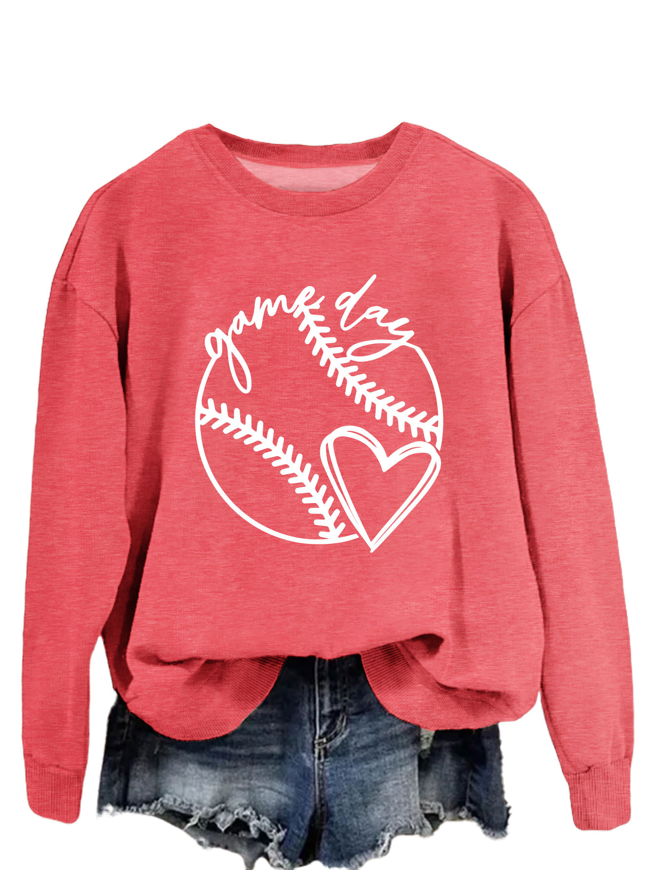 Red sweatshirt (white font)