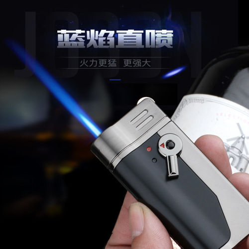 Jobon China blue flame direct lighter high-end men's three-way filter cigarette holder lighter gift set