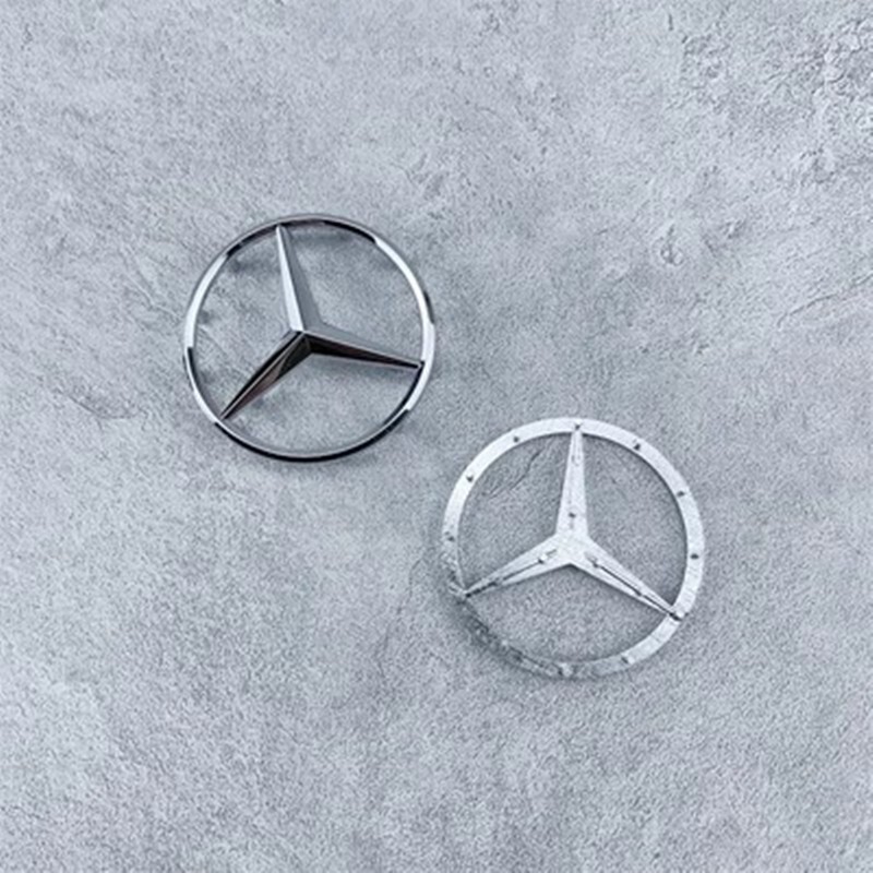 メルセデスベンツステアリングホイールロゴAクラスBクラスCクラスE300L CLA260 ML350 GLK300三叉ロゴに適しています。|undefined