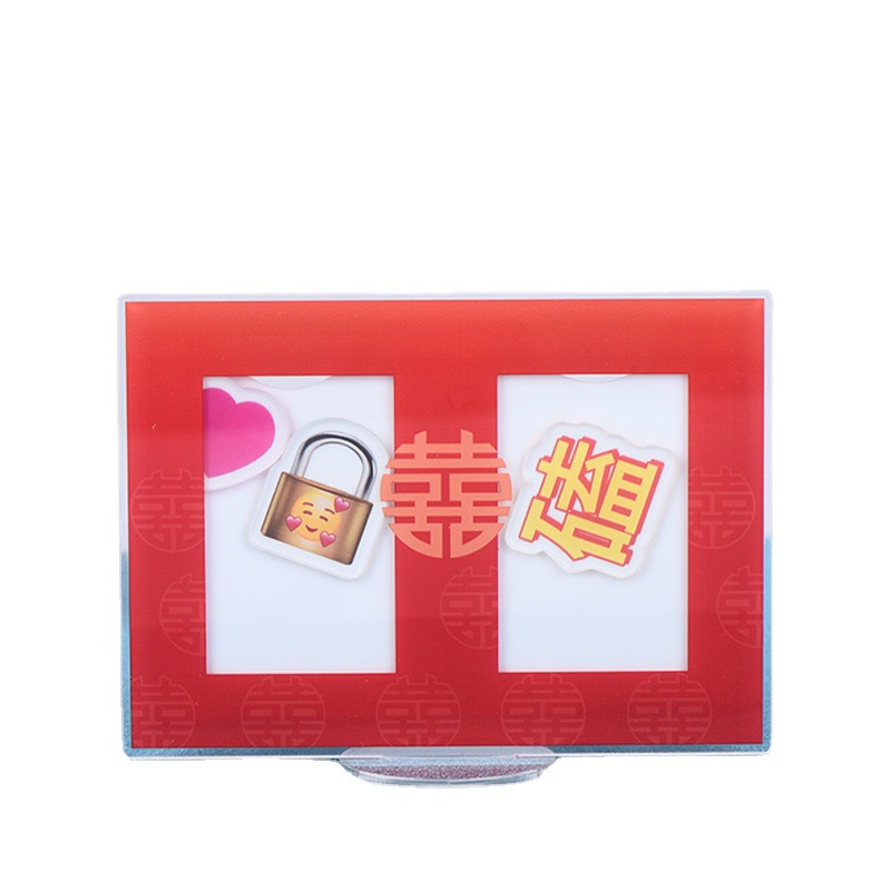 批发亚克力小卡相框动漫桌面展示摆件卡通diy亚克力卡槽插卡立牌