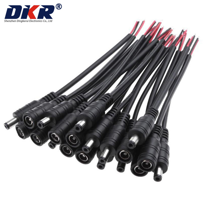 電源 DC DC コネクタ 15 センチメートルオスとメスのバットプラグ LED ライトストリップ配線 5.5*2.1 非防水コネクタ|undefined