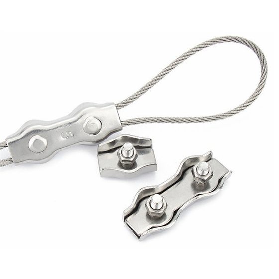 304 stainless steel single clamp double clamp plate Chuck decorative clamp wire rope Chuck M2M3M4M5M6M8M10