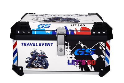 Motorcycle trunk 65L Waterproof Ninebot - mt65-black-silver-mountains-and-rivers
