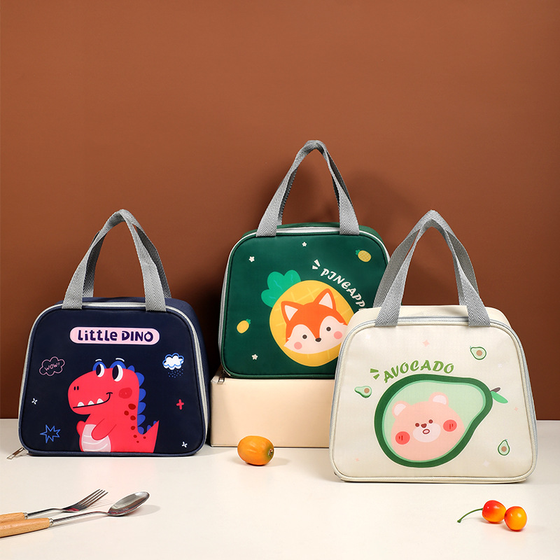 New Children's Insulation Bag Meal Bag Student Cute Lunch Bag Aluminum Foil Thickened Lunch Bag Cartoon Insulation Bag