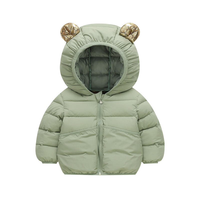 856 nuevo chaqueta de algodón de oro negro para niños niñas chaqueta de algodón autocalentada de grafeno para niños gruesos