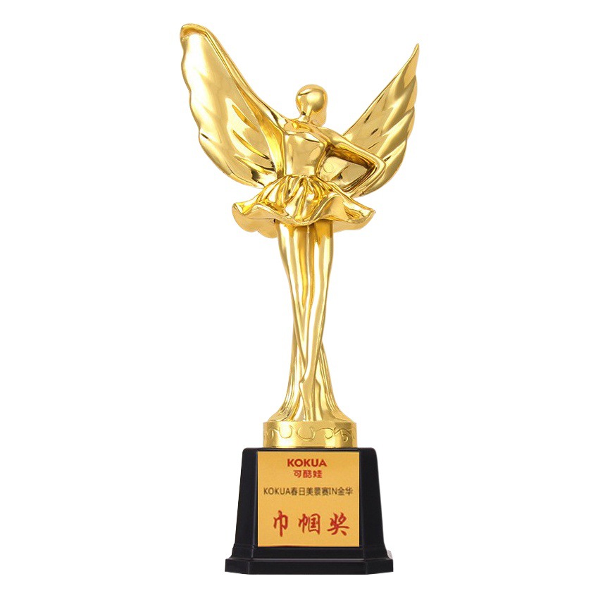 Trofeo de baile de vela Ángel hombre dorado medalla Oscar escuela al por mayor institución de entrenamiento baile medalla de competencia
