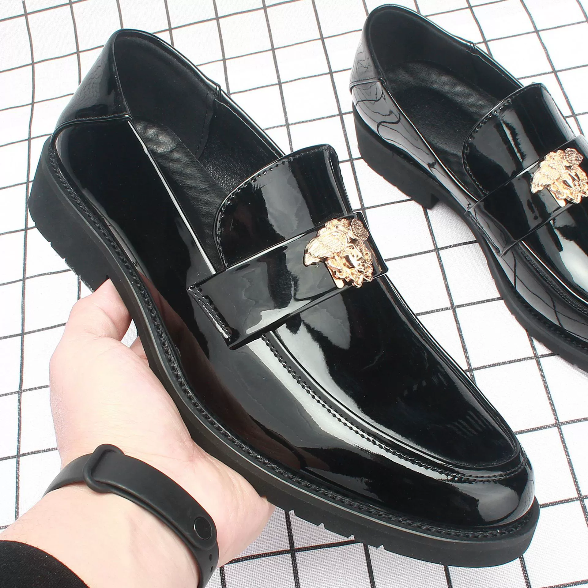 2023 Весна и лето новая деловая официальная одежда в британском стиле, кожаная обувь больших размеров, Мужская дышащая обувь с острым носком 3335-3