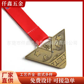 运动会比赛金属奖牌定做厂家金银铜牌比赛荣誉纪念奖章来来样加工