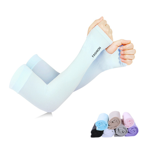 Ruiya Ice Sleeves for Men and Women Summer Ice Silk Fingerless Sunscreen Sleeves and Gloves for Outdoor Cycling and Driving Arm Sleeves Wholesale