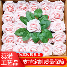 厂家供应仿真玫瑰礼盒带杆仿真玫瑰多颜色多样式仿真玫瑰礼盒装