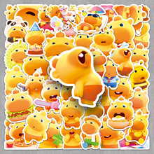 50张水豚噜噜彩绘涂鸦创意个性潮流贴画手账本音箱装饰跨境贴纸批