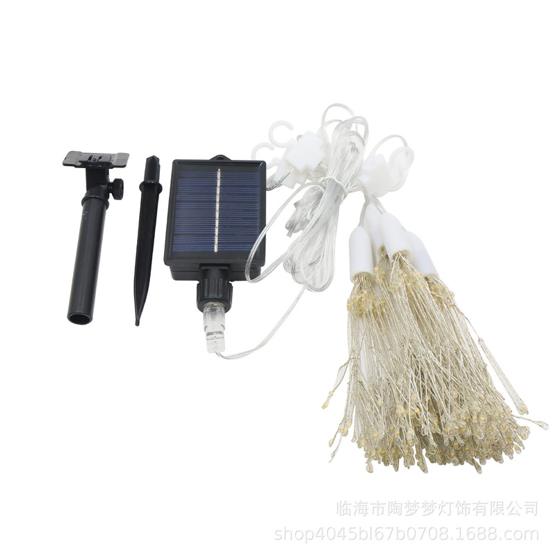 led蒲公英满天星铜线彩灯串烟花灯太阳能庭院节日装饰氛围彩灯批|undefined