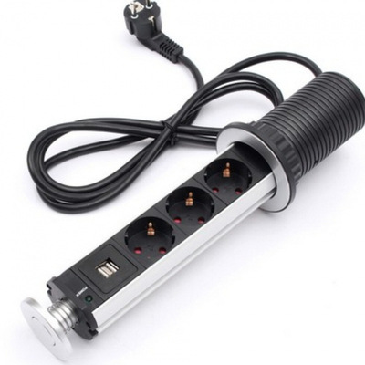 USB Socket European Rules Office Hidden Desktop Socket Socket Vertical Socket European Standard Desktop Socket