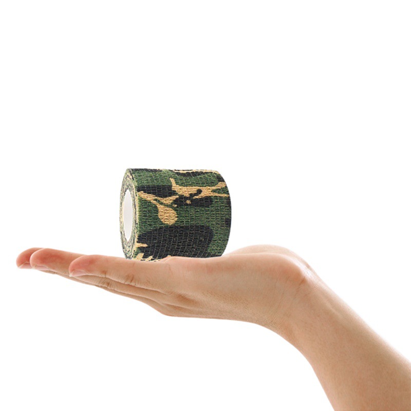Camouflage Self-adhesive bandage factory for sale outdoor CS sports bandage ankle wristband camouflage non-woven fabric elastic bandage