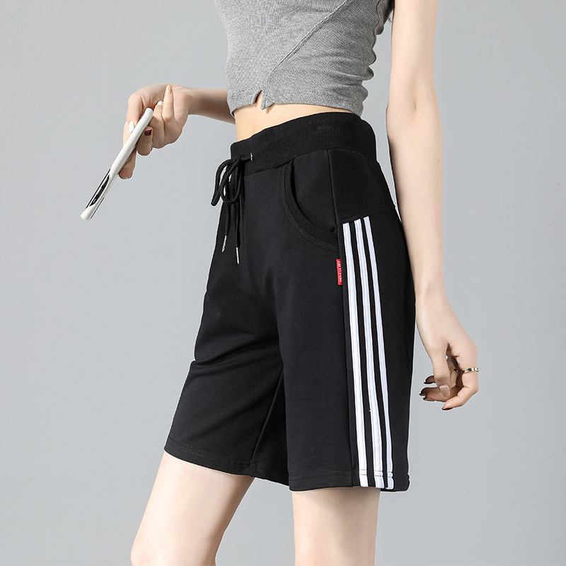 2022 Summer Sports Shorts Women's Summer ins Trendy bf Style Casual Students Mid-Waist Mid-Pants Running Loose Shorts