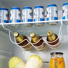家用铁艺啤酒红酒收纳架厨房冰箱分栏蔬菜架子橱柜隔板挂式置物架