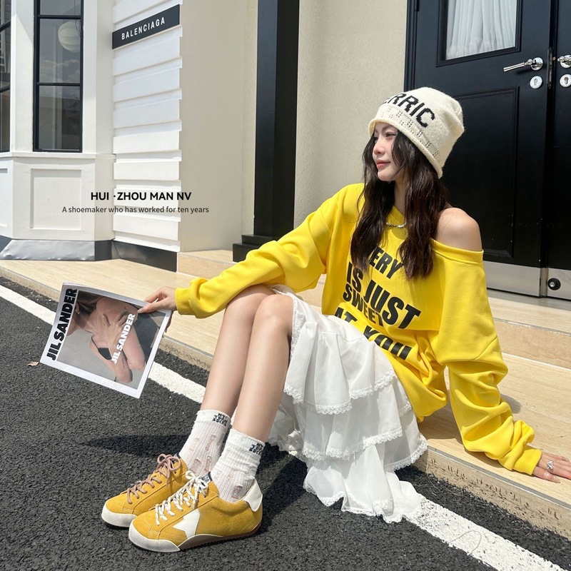 真皮复古德训鞋女2025新款圆头系带百搭休闲运动鞋增高星星小脏鞋|undefined