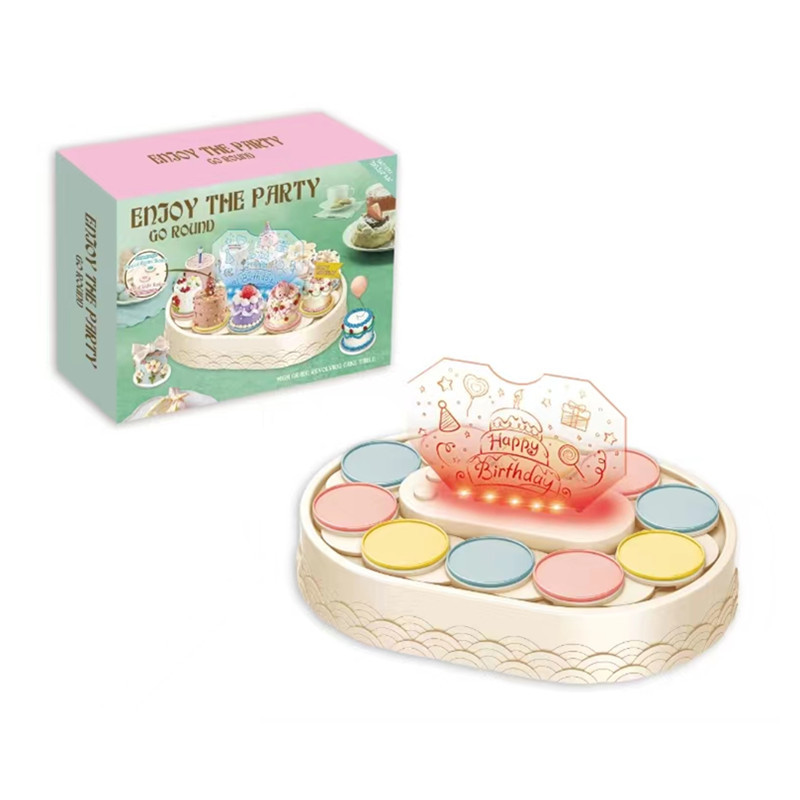 Máquina giratoria automática de sushi de postres, carrusel de postres, expositor de pasteles, mesa de exhibición, decoración para fiestas de cumpleaños